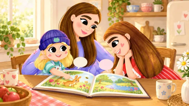Reading in a bilingual family: one story, two languages