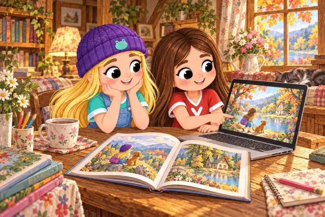 Choosing a children's book online: use the preview